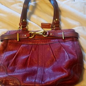 Purple Leather Coach Purse